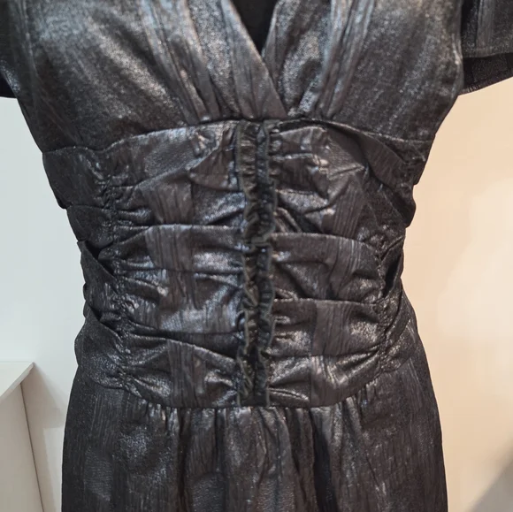 Burberry gunmetal fitted dress Sz 6 - Picture 5 of 16